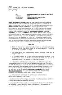 Demanda Ordinario Laboral Primera Instancia: Análisis de Auxilios y Prestaciones Sociales