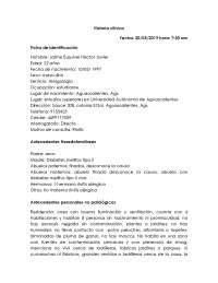 historia clínica Alergologia