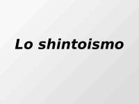 lo shintoismo inteso come religione