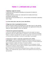 El origen de la vida - Docsity