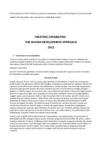 "Creare capacità. Liberarsi dalla dittatura del Pil" di Martha Nussbaum (2011)