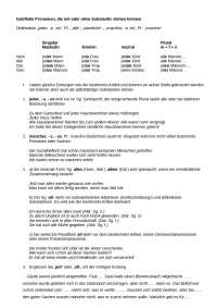 Deutsche Indefinitpronomen Deklinationsschema