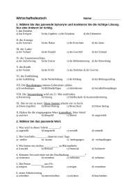 Wirtschaftsdeutsch Test