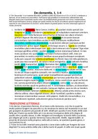 Traduzione ed analisi De Clementia 1-4