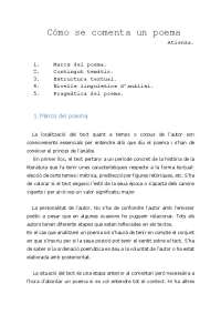 Cómo se comenta un poema