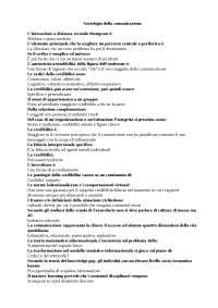 Sociologia della comunicazione di massa UNIVERSITà TELEMATICA PEGASO