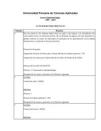 Prácticas de Epidemiología en la UPC