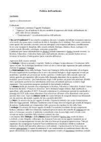 Sviluppo Sostenibile: Un'analisi dei Sistemi Ambientali e delle Risorse - Prof. Madau