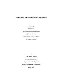 Alumni tracking system