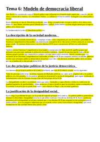 Modelo de democracia liberal - Docsity