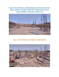 Construction Progress of Houses and Infrastructure Development for Slum Areas in Indore, M