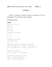 Lista de Exercícios 1 - Robótica