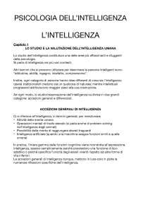 Psicologia dell'Intelligenza - Intelligenza