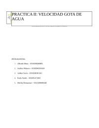 practica fisica sobre la gota de agua
