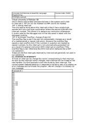 Computer Architecture and Assembly Language - Docsity