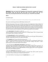 Computer Architecture - Docsity