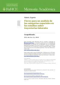 Claves para un análisis de las categorías espaciales en los estudios sobre trayectorias laborales