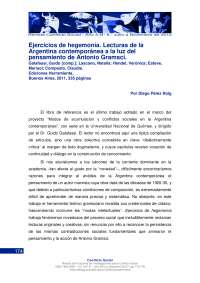 Ejercicios de hegemonía. Lecturas de la argentina contemporánea a la luz del pensamiento de Antonio Gramsci