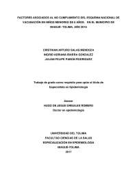 Factores asociados al no cumplimiento del esquema nacional de vacunación