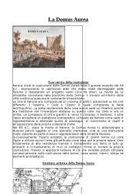 Presentazione sulla Domus Aurea