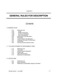 General Rules For Description