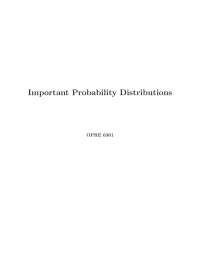 Important probability distributions