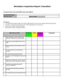 Workplace inspection report - Docsity