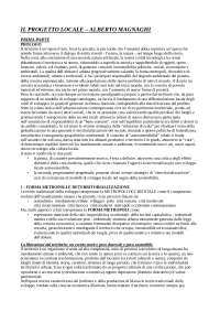 Riassunto de: Il progetto locale - Verso la coscienza di luogo, Alberto Magnaghi