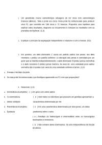 EXERCÍCIO PARA PROVA DE GENÉTICA