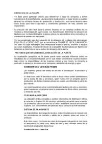 Ubicacion Estrategica de la Planta a Implementar