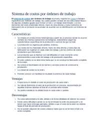 concepto de sistemas de costos