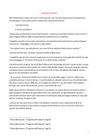 i periodi sensitivi di Maria Montessori
