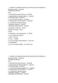 DRE Demonstração do Resultado de Exercício