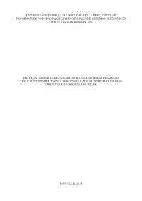 Resenha crítica sobre Observabilidade e Controlabilidade