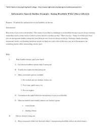 Informative Speech Outlines: Healthy Eating on the Go & PBS
