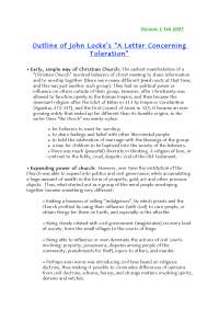 a letter concerning toleration summary