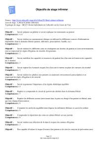 Objectifs de stage infirmier Docsity