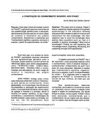 A construção do conhecimento segundo Piaget