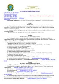 Atualização das LDB 2019 (Leis de Bases e Diretrizes).
