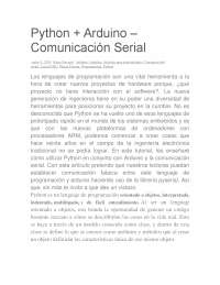 Informacion De Arduino y Python