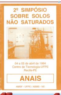 SIMPOSIO SOBRE SOLOS NÃO SATURADOS RECIFE 1994