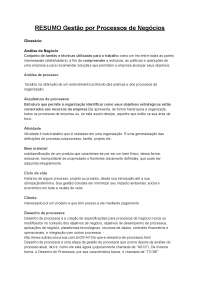 Glossário de Gestão por Processos de Negócios