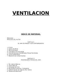 ventilación de minas