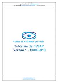 Tutorial SAP FI para estudos complementares da área