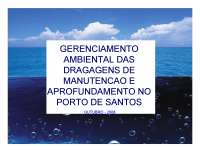 Gerenciamento Ambiental das Dragagens de Manutenção e Aprofundamento