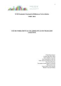 Uso de ferramentas colaborativas em trabalho coletivo