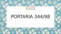 Portaria 344/98: Lista de Substâncias Entorpecentes e Psicotrópicas