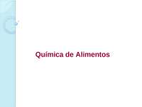 Introdução a Química dos Alimentos