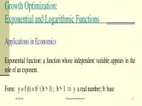 Lecture 4 - Growth Optimization