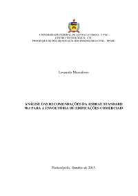 ANÁLISE DAS RECOMENDAÇÕES DA ASHRAE STANDARD 90.1 PARA A ENVOLTÓRIA DE EDIFICAÇÕES COMERCIAIS